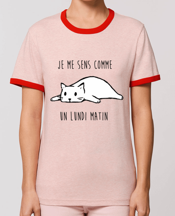 T-shirt chat - je me sens comme un lundi matin par DesignMe