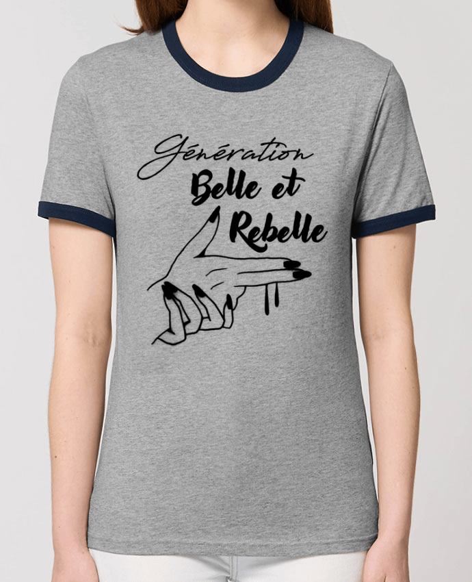 T-Shirt Contrasté Unisexe Stanley RINGER génération belle et rebelle por DesignMe