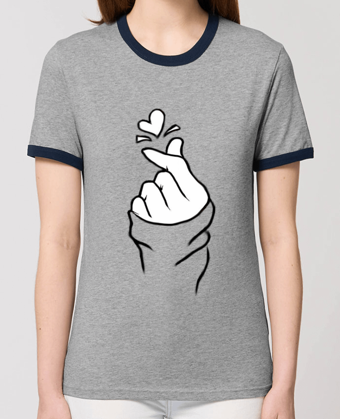T-Shirt Contrasté Unisexe Stanley RINGER love por DesignMe