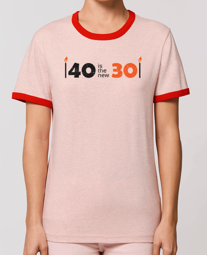 T-Shirt Contrasté Unisexe Stanley RINGER 40 is the new 30 by tunetoo
