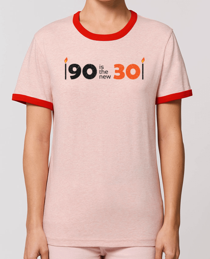 T-Shirt Contrasté Unisexe Stanley RINGER 90 is the new 30 by tunetoo