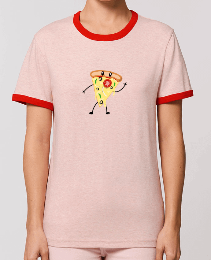 T-Shirt Contrasté Unisexe Stanley RINGER Pizza guy por tunetoo