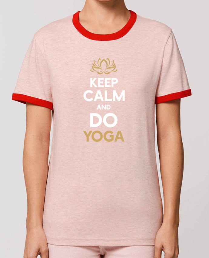 T-Shirt Contrasté Unisexe Stanley RINGER Keep calm Yoga por Original t-shirt