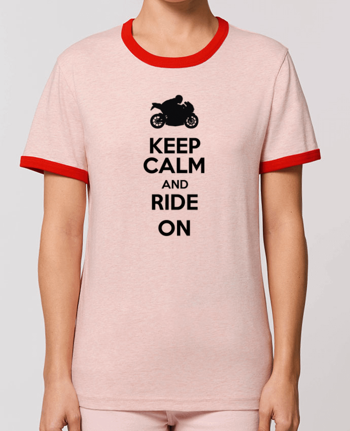 T-Shirt Contrasté Unisexe Stanley RINGER Keep calm Moto por Original t-shirt
