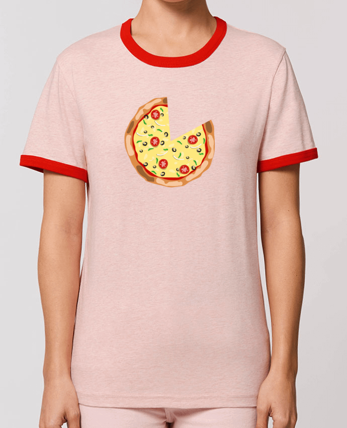 T-Shirt Contrasté Unisexe Stanley RINGER Pizza duo por tunetoo