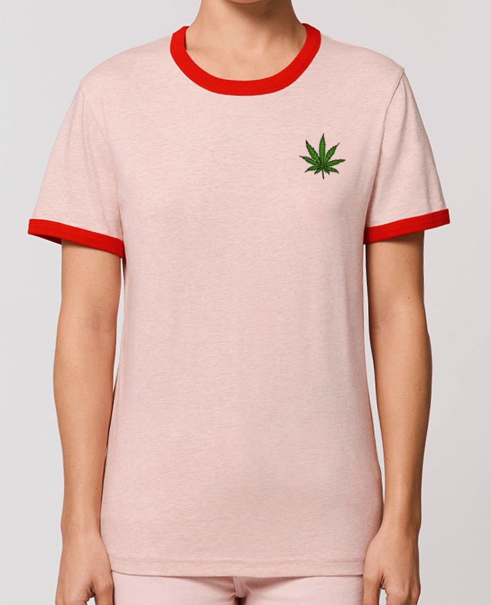 T-Shirt Contrasté Unisexe Stanley RINGER Cannabis por Nick cocozza