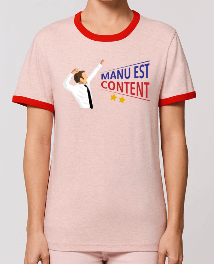 T-Shirt Contrasté Unisexe Stanley RINGER Célébration Macron por tunetoo