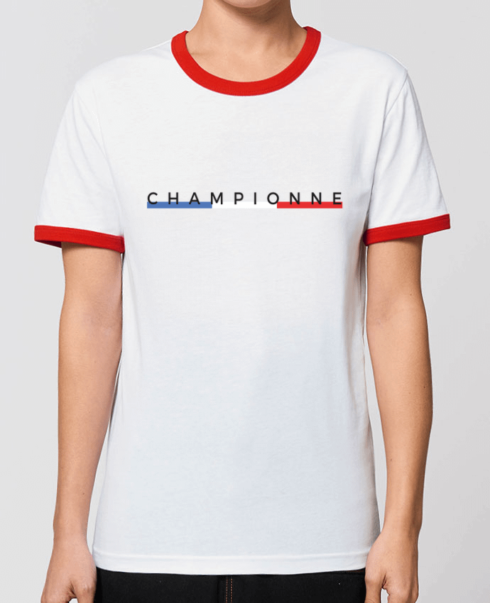 T-Shirt Contrasté Unisexe Stanley RINGER Championne by Nana