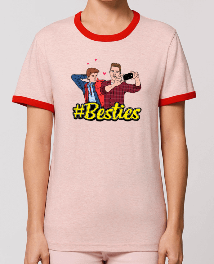 T-Shirt Contrasté Unisexe Stanley RINGER Besties Marty McFly by Nick cocozza