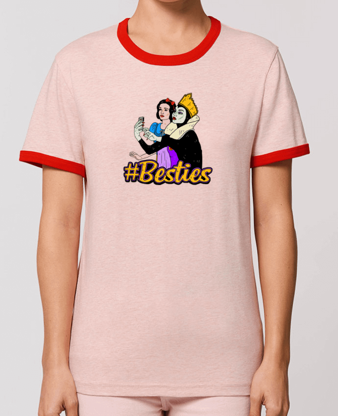 T-Shirt Contrasté Unisexe Stanley RINGER Besties Snow White por Nick cocozza