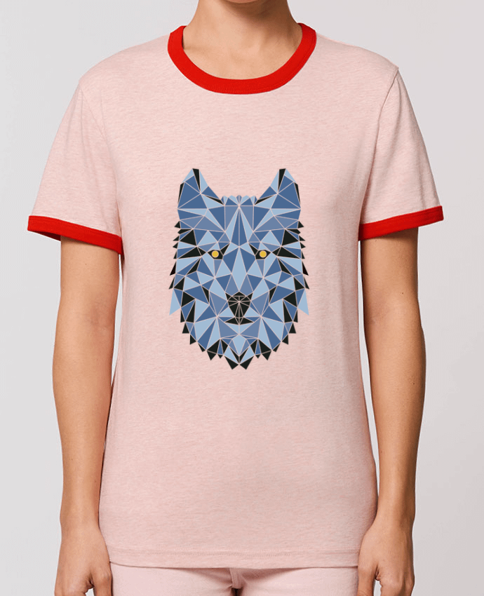 T-Shirt Contrasté Unisexe Stanley RINGER wolf - geometry 3 por /wait-design