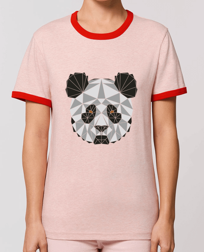 T-Shirt Contrasté Unisexe Stanley RINGER Panda géométrique por /wait-design
