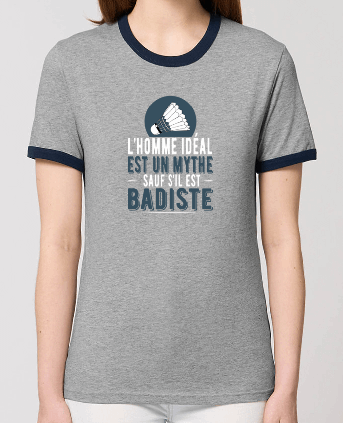 T-Shirt Contrasté Unisexe Stanley RINGER Homme Badiste Badminton por Original t-shirt