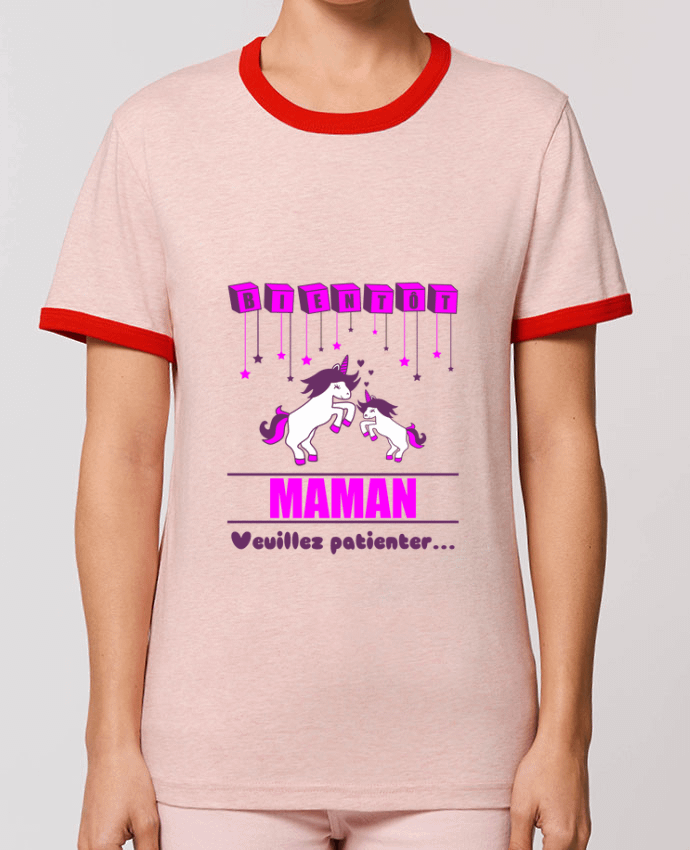 T-shirt Bientôt Maman, licorne par Benichan