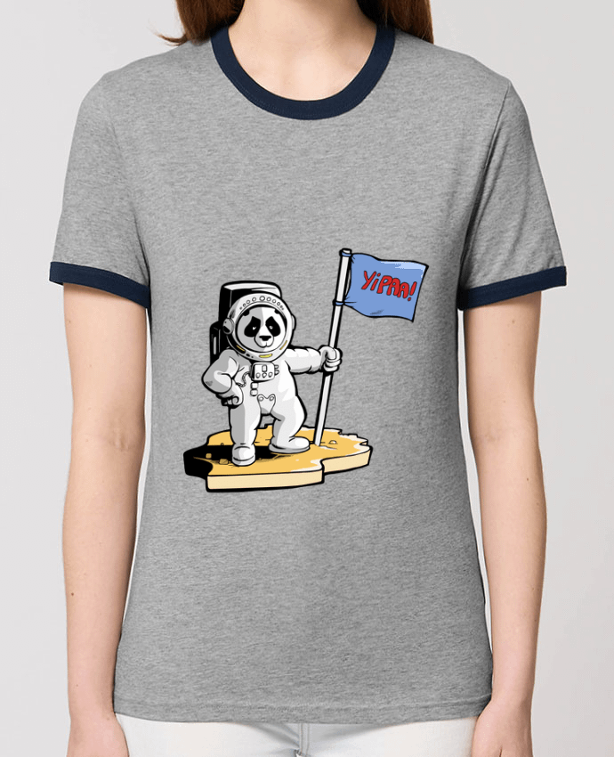T-Shirt Contrasté Unisexe Stanley RINGER Panda-cosmonaute por Tomi Ax - tomiax.fr