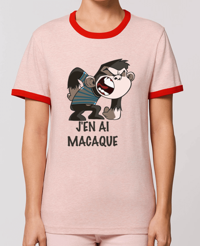 T-Shirt Contrasté Unisexe Stanley RINGER J'en ai macaque ! by Le Cartooniste