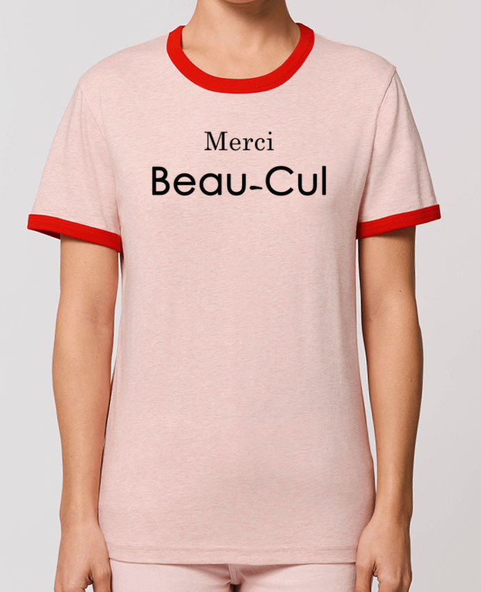 T-Shirt Contrasté Unisexe Stanley RINGER Merci Beau-cul por tunetoo