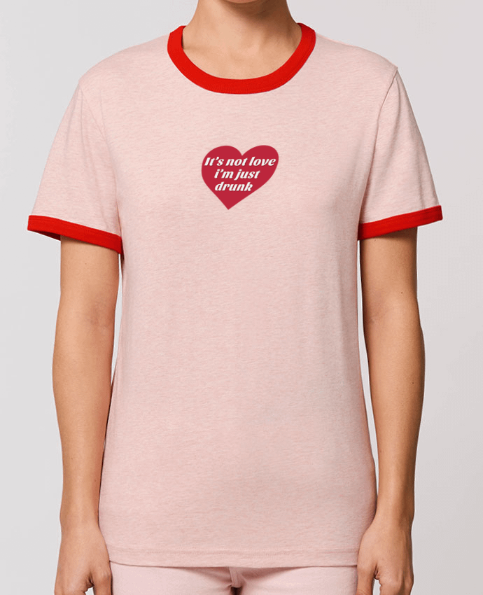 T-Shirt Contrasté Unisexe Stanley RINGER Drunk love por tunetoo