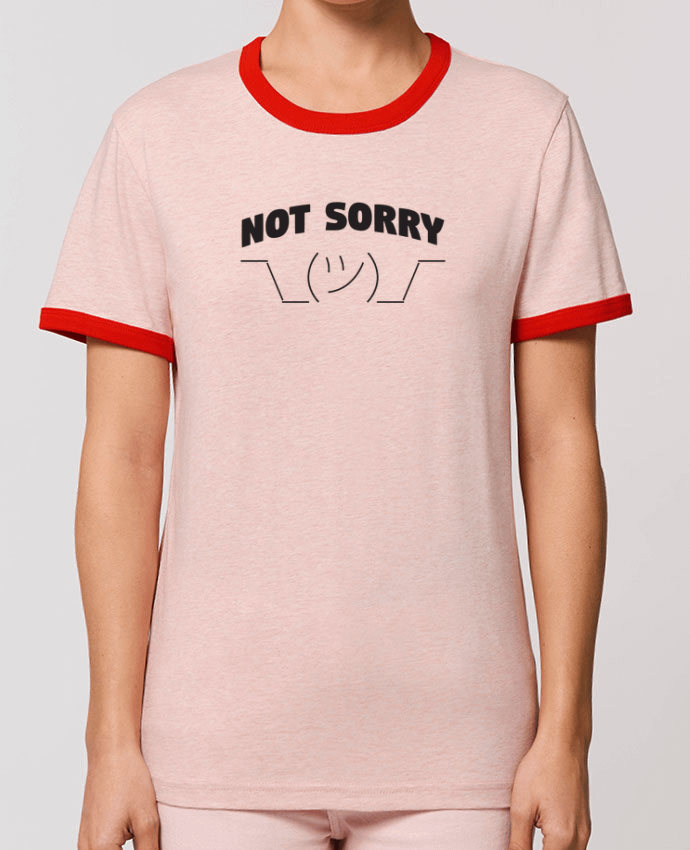 T-Shirt Contrasté Unisexe Stanley RINGER Not sorry by tunetoo