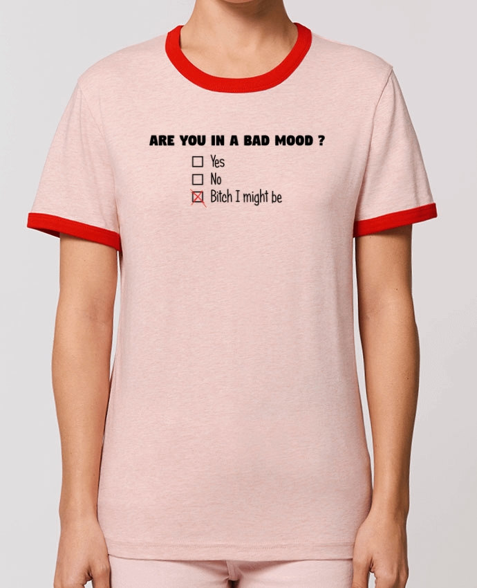 T-Shirt Contrasté Unisexe Stanley RINGER Bad mood by tunetoo