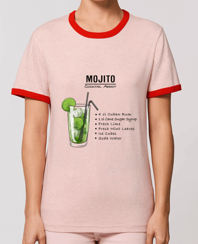 T-Shirt Contrasté Unisexe Stanley RINGER Cocktail Mojito by Fnoul