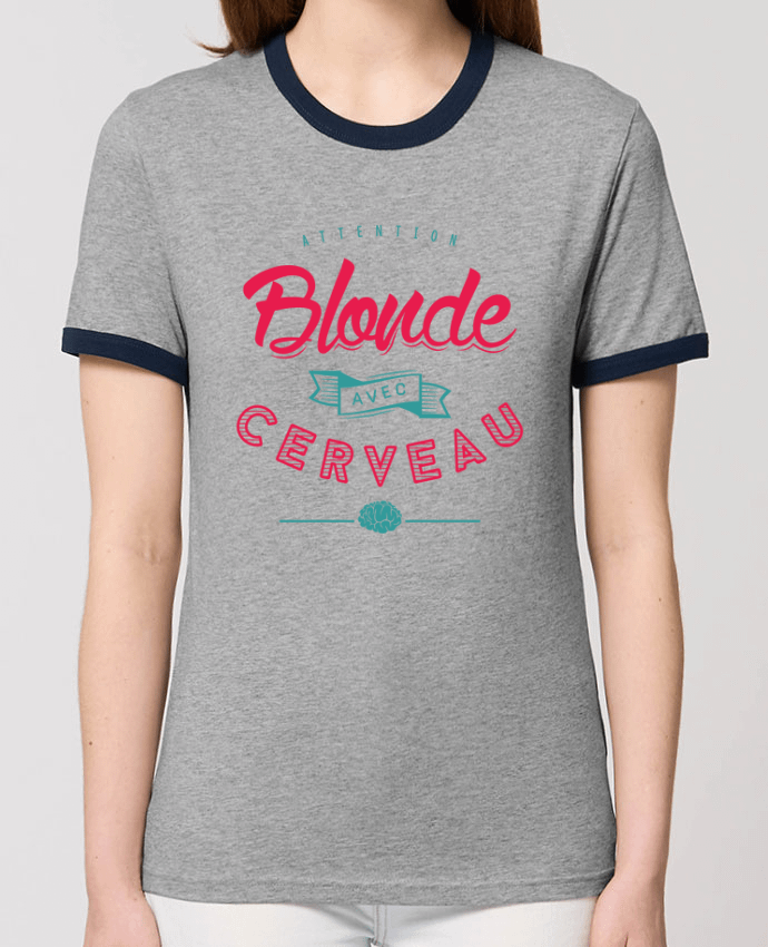 T-shirt BLONDE AVEC CERVEAU par PTIT MYTHO