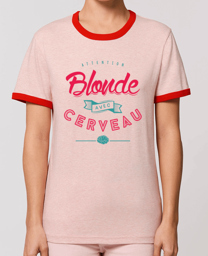 T-shirt BLONDE AVEC CERVEAU par PTIT MYTHO