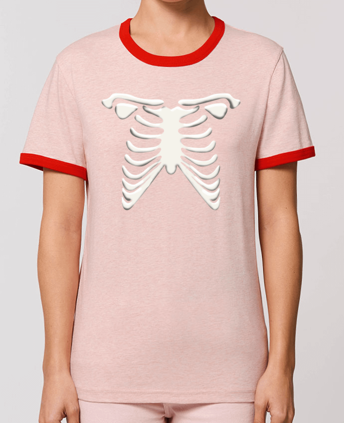 T-Shirt Contrasté Unisexe Stanley RINGER Halloween skeleton by tunetoo