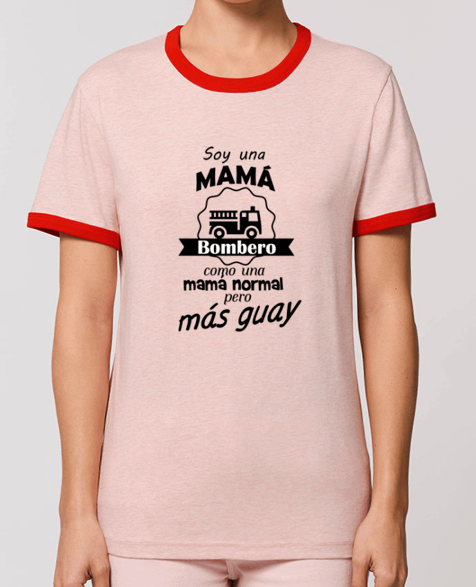 T-Shirt Contrasté Unisexe Stanley RINGER Mamá bombero por tunetoo