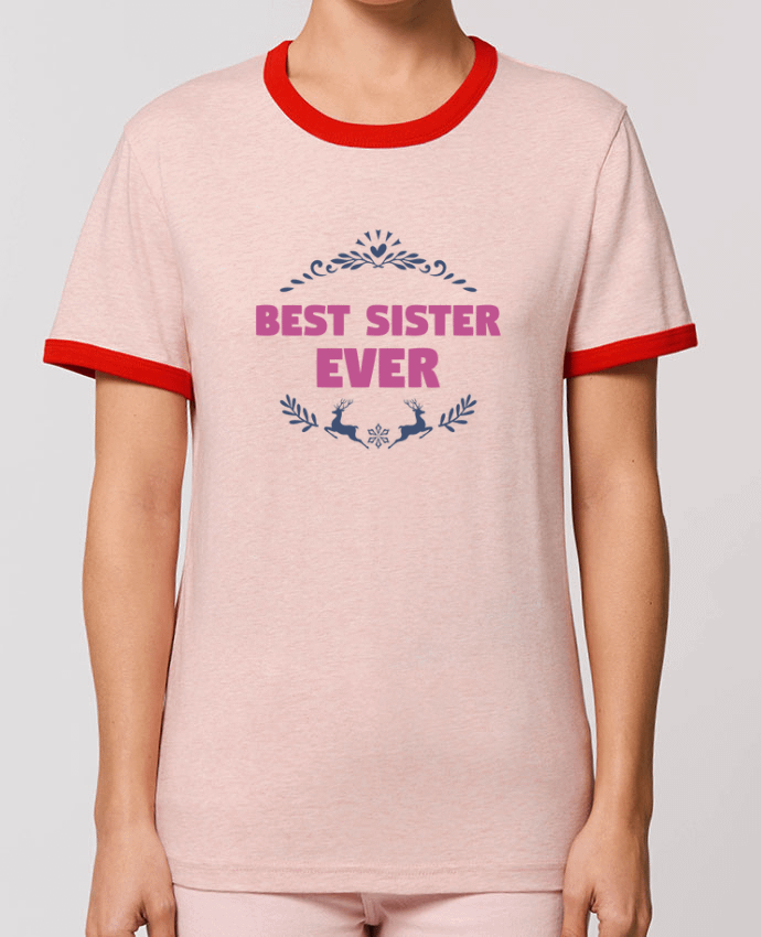 T-Shirt Contrasté Unisexe Stanley RINGER Christmas - Best Sister Ever by tunetoo
