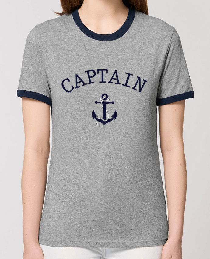 T-Shirt Contrasté Unisexe Stanley RINGER Capitain and first mate por tunetoo