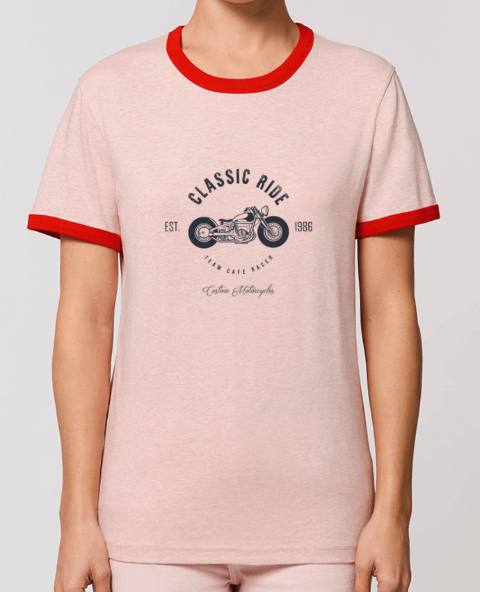 T-Shirt Contrasté Unisexe Stanley RINGER Classic Ride Motorcycles by 