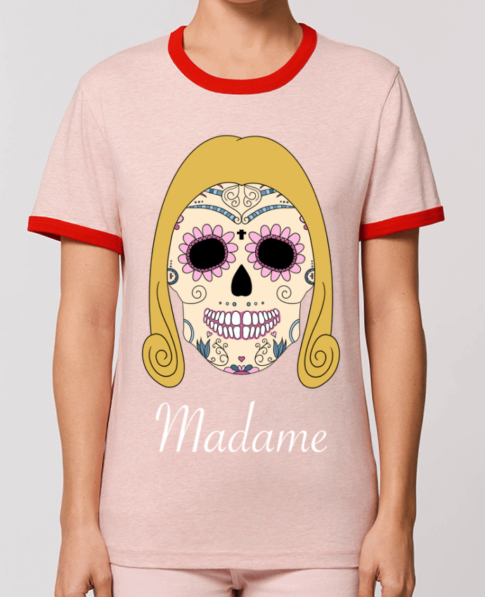 T-Shirt Contrasté Unisexe Stanley RINGER Calavera Madame by Mx ARTificiel