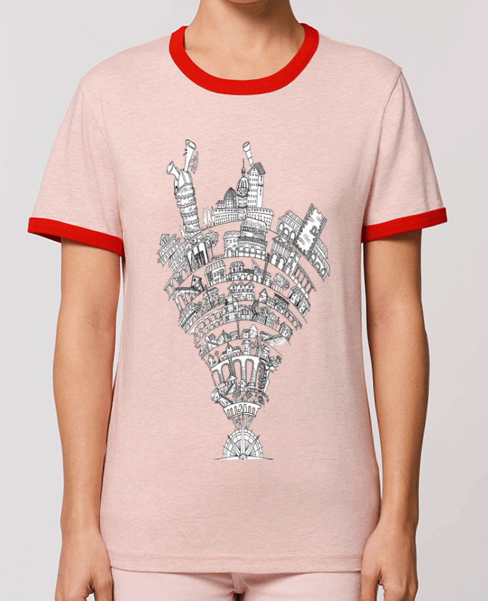 T-Shirt Contrasté Unisexe Stanley RINGER Perintzia invisible city by Jugodelimon