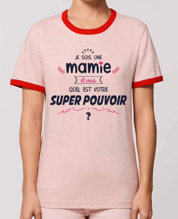 T-shirt femme col V Super Mamie