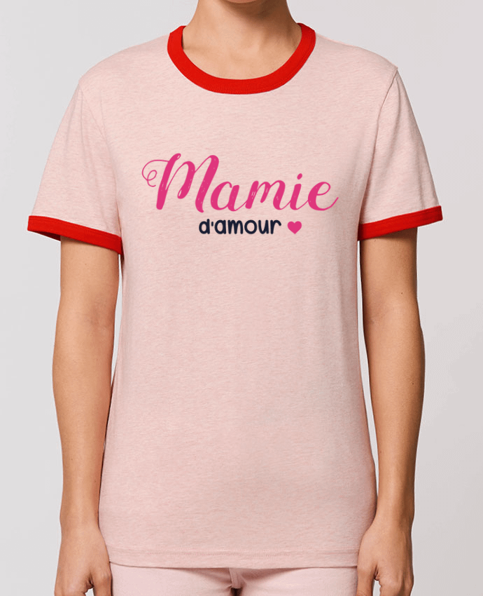 T-Shirt Contrasté Unisexe Stanley RINGER Mamie d'amour por tunetoo