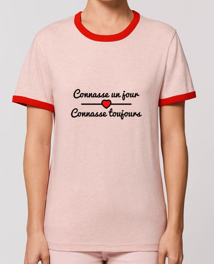 T-Shirt Contrasté Unisexe Stanley RINGER Connasse un jour, connasse toujours por Benichan