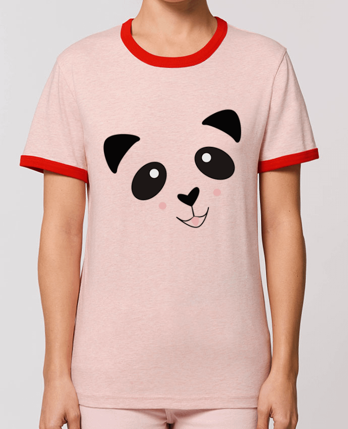 T-Shirt Contrasté Unisexe Stanley RINGER Bébé Panda Mignon por K-créatif