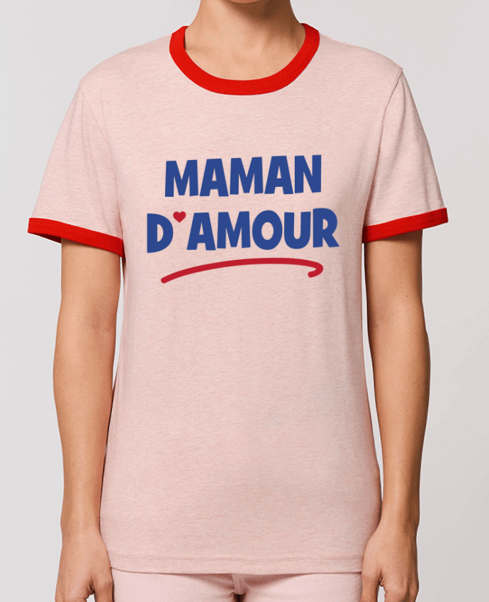 T-Shirt Contrasté Unisexe Stanley RINGER Maman d'amour by tunetoo