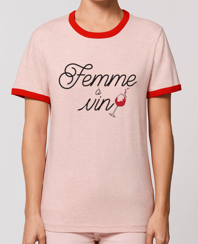 T-Shirt Contrasté Unisexe Stanley RINGER Femme à vin by tunetoo