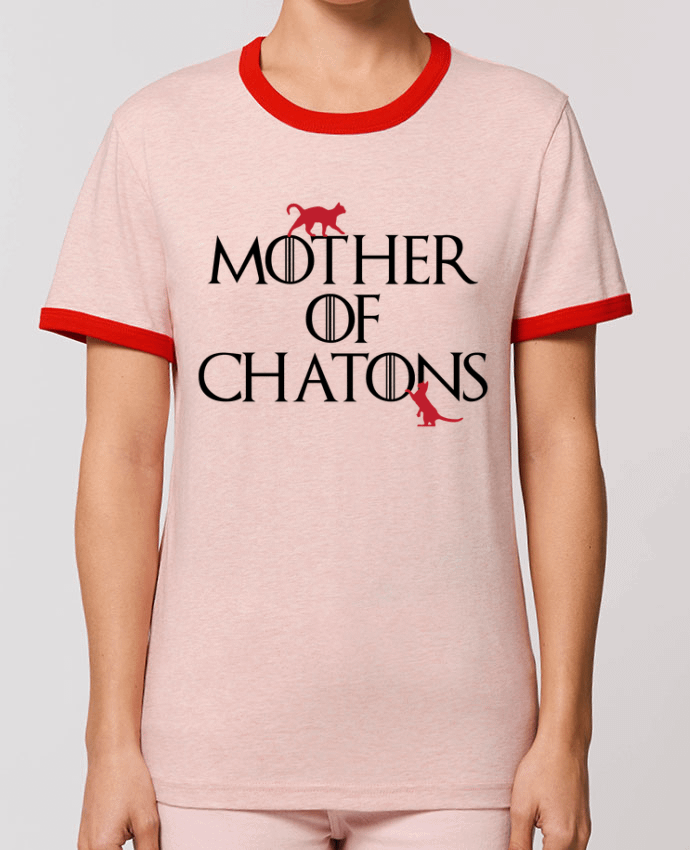 T-Shirt Contrasté Unisexe Stanley RINGER Mother of chatons by tunetoo