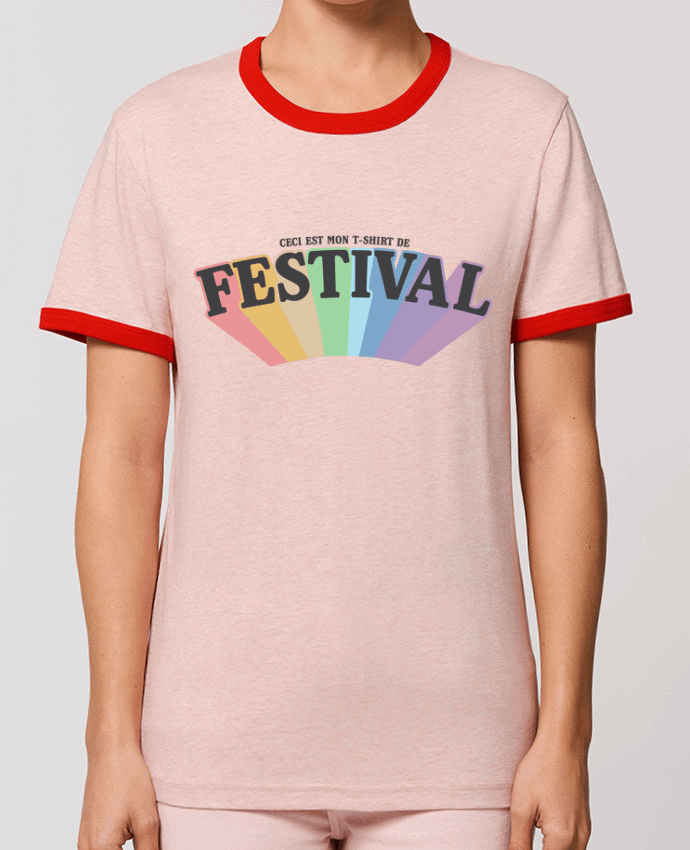 T-Shirt Contrasté Unisexe Stanley RINGER Ceci est mon t-shirt de festival por tunetoo