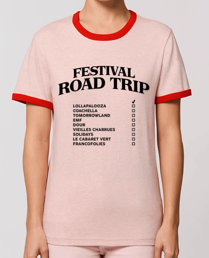 T-Shirt Contrasté Unisexe Stanley RINGER Festival road trip by tunetoo