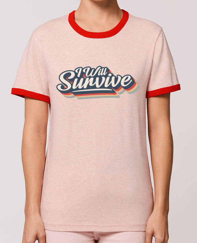 T-Shirt Contrasté Unisexe Stanley RINGER I will survive by tunetoo