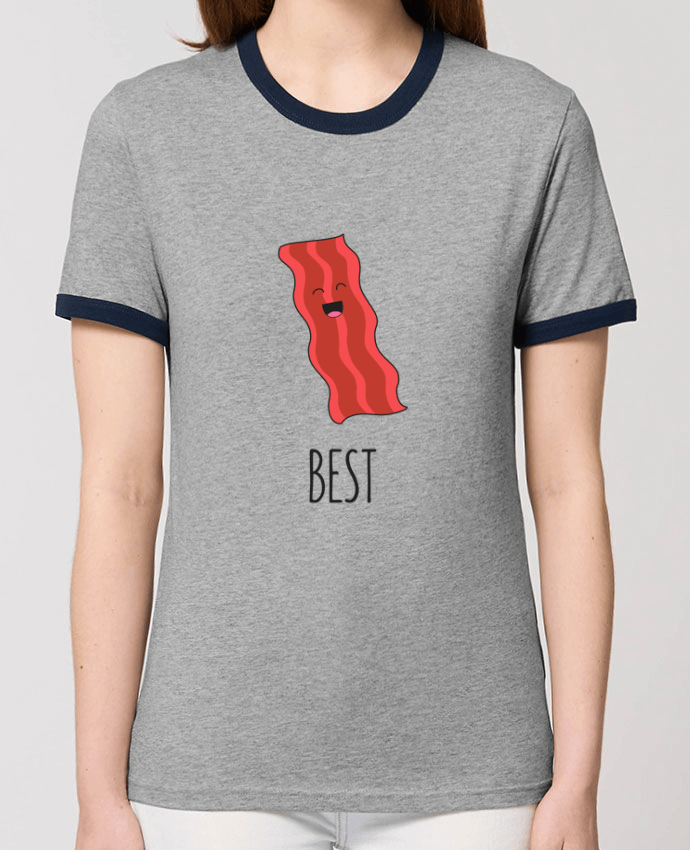 T-Shirt Contrasté Unisexe Stanley RINGER BFF - Bacon and egg 1 por tunetoo