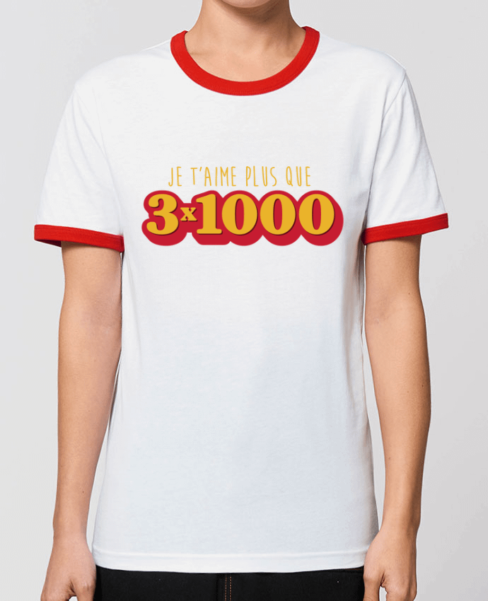 T-Shirt Contrasté Unisexe Stanley RINGER Je t'aime plus que 3 x 1000 - Avengers by tunetoo