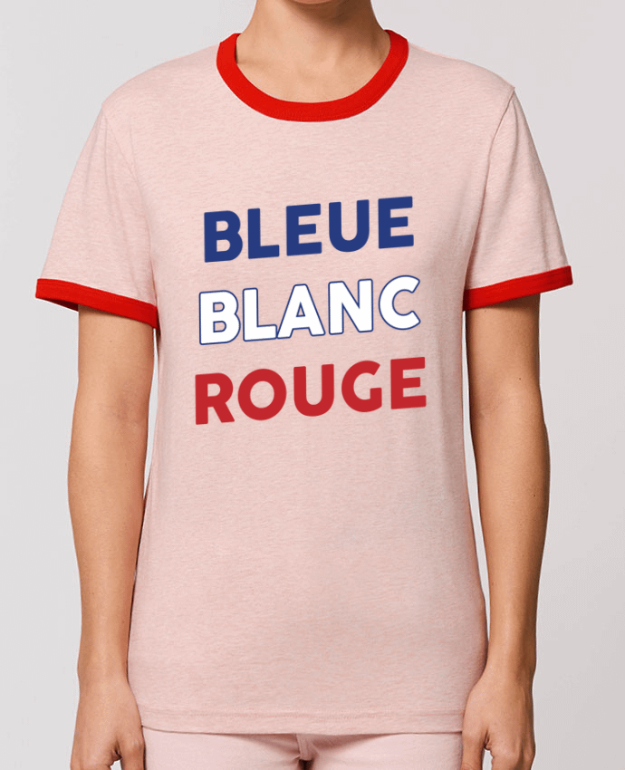 T-Shirt Contrasté Unisexe Stanley RINGER Bleue Blanc Rouge by tunetoo