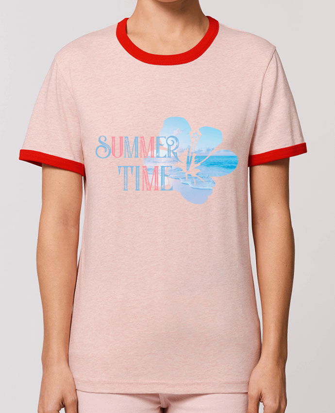 T-Shirt Contrasté Unisexe Stanley RINGER Summer time por Clarté