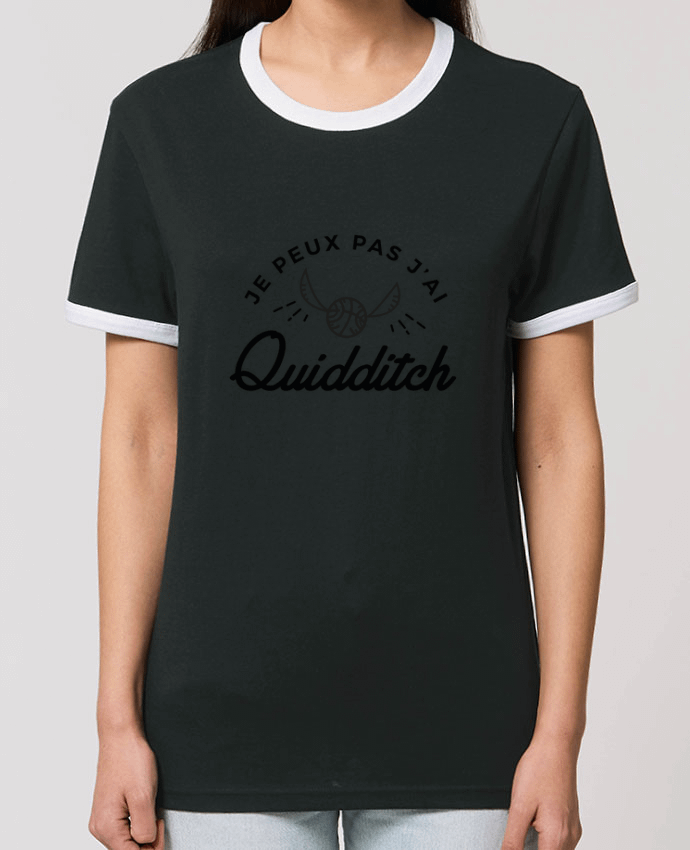 T-Shirt Contrasté Unisexe Stanley RINGER Je peux pas j'ai Quidditch por Nana