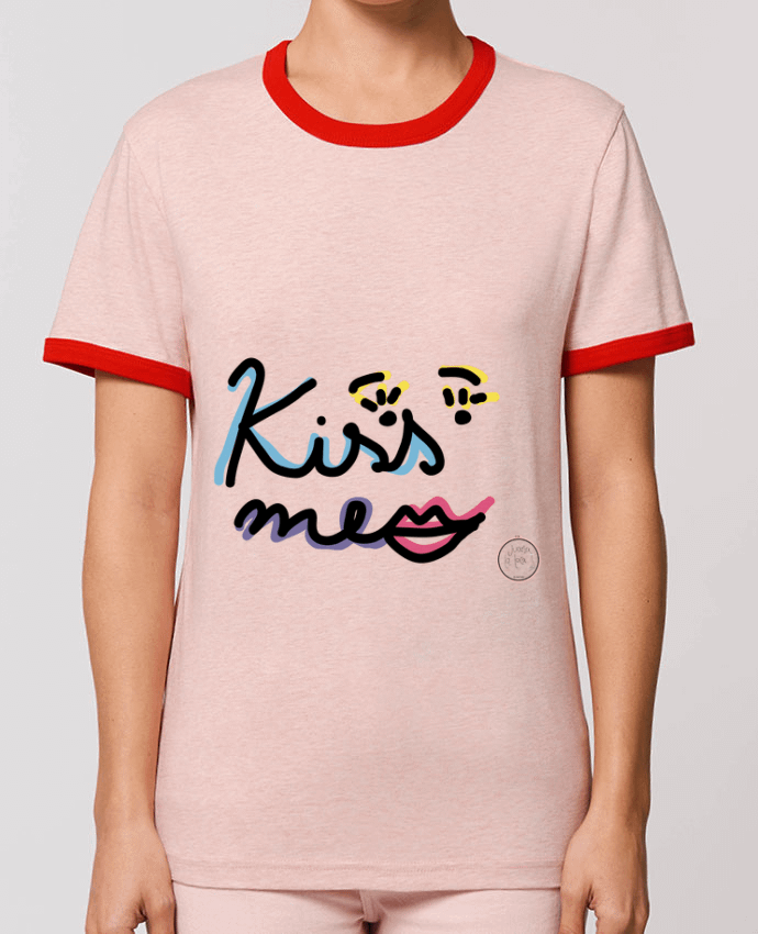 T-Shirt Contrasté Unisexe Stanley RINGER Kiss me por Juanalaloca